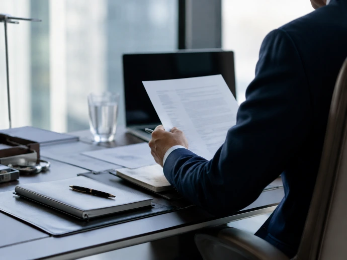 Expertise bancaire et financière, analyse de documents dans un environnement professionnel.