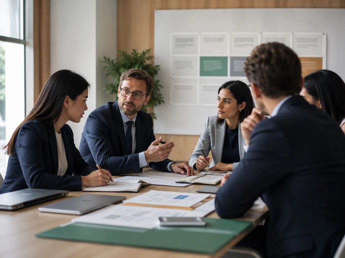 Formation en ESG, gouvernance et finance durable dans un atelier professionnel.